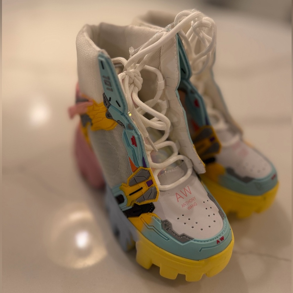 Anthony Wang AW Chunky Platform Sneakers Colorblock Statement Shoes